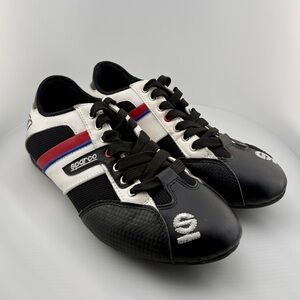 Sparco Black and White Racing Shoes